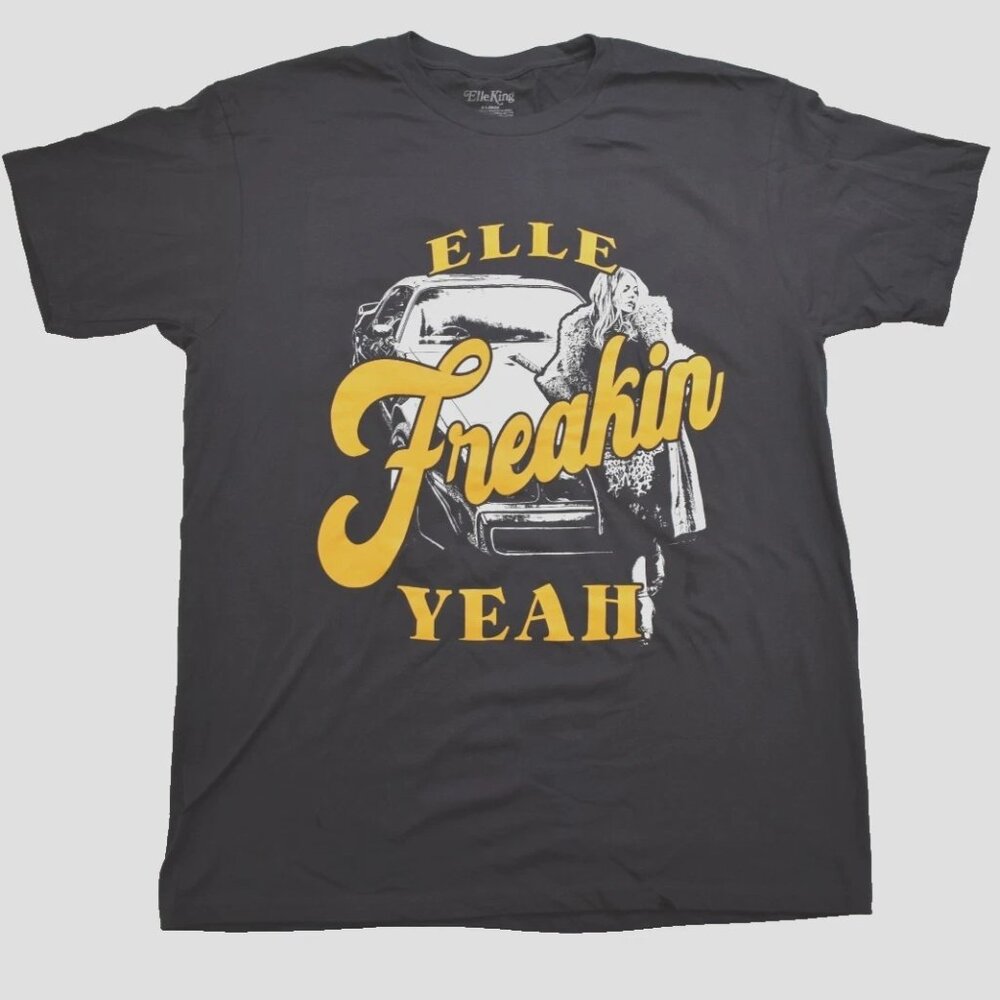 Elle King Elle Freakin Yeah A-Freakin-Men 2023 Tour Adult Charcoal Shirt New XL